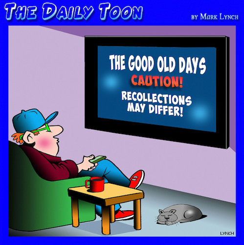 Cartoon: Good old days (medium) by toons tagged recollections,warning,signs,memory,loss,olden,days,recollections,warning,signs,memory,loss,olden,days
