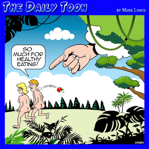 Cartoon: Healthy diet (medium) by toons tagged vegans,garden,of,eden,vegans,garden,of,eden