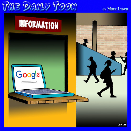 Cartoon: Information (medium) by toons tagged google,information,desk,department,store,shopping,gps,google,information,desk,department,store,shopping,gps