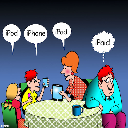 Cartoon: iPhone (medium) by toons tagged iphones,ipads,ipods,expensive,technology,apple,computers,hand,helds,wifi,money,iphones,ipads,ipods,expensive,technology,apple,computers,hand,helds,wifi,money