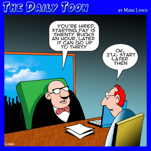 Cartoon: Job interview (medium) by toons tagged wages,job,interview,hiring,wages,job,interview,hiring