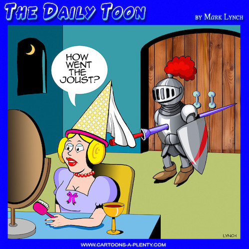 Cartoon: Jousting (medium) by toons tagged joust,medieval,knights,duelling,joust,medieval,knights,duelling