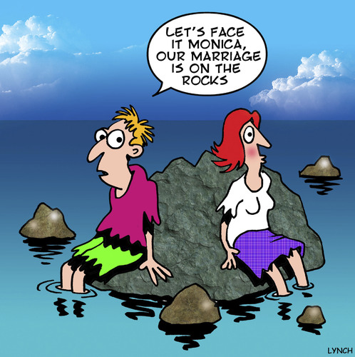 Cartoon: Marriage on the rocks (medium) by toons tagged relationships,ship,wrecked,desert,island
