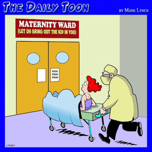 Cartoon: Maternity ward (medium) by toons tagged kids,pregnant,babies,maternity,kids,pregnant,babies,maternity