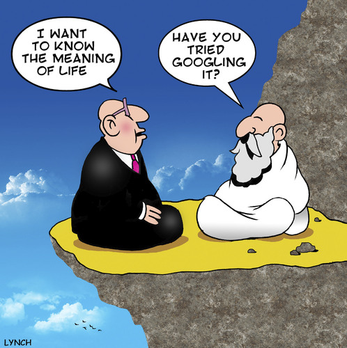 Cartoon: meaning of life (medium) by toons tagged the,meaning,of,life,guru,swami,soothsayer,future
