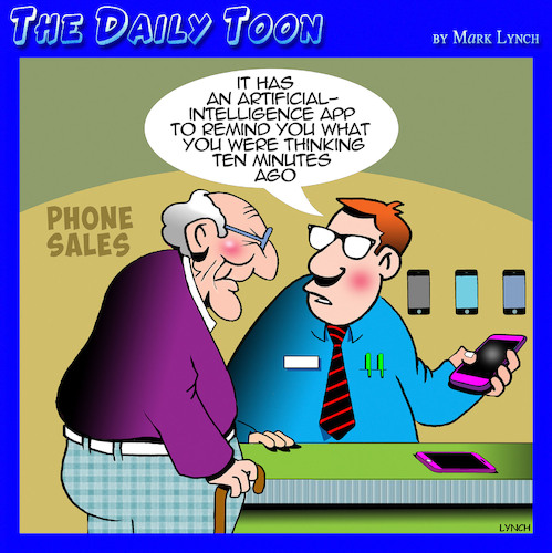 Cartoon: Memory app (medium) by toons tagged seniors,phone,apps,memory,loss,seniors,phone,apps,memory,loss