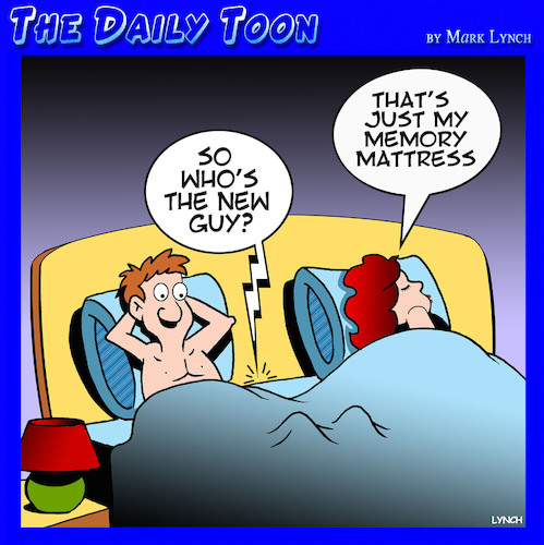 Cartoon: Memory mattress (medium) by toons tagged memory,pillow,bed,mattresses,memory,pillow,bed,mattresses