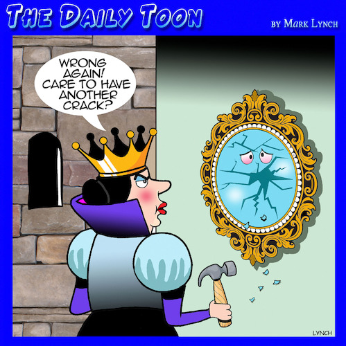 Cartoon: Mirror mirror (medium) by toons tagged snow,white,wicked,queen,mirror,on,the,wall,broken,snow,white,wicked,queen,mirror,on,the,wall,broken