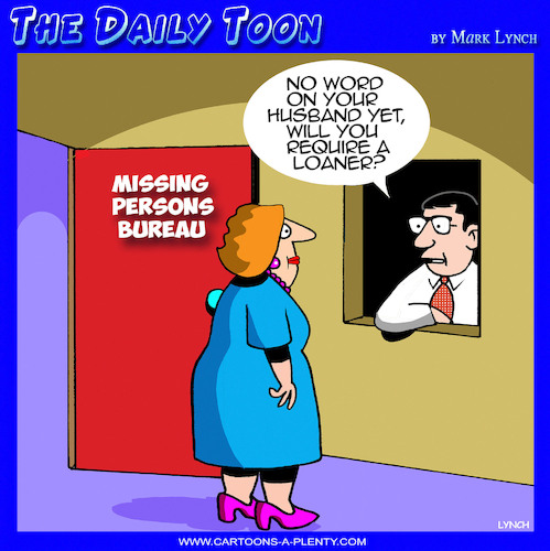 Cartoon: Missing husband (medium) by toons tagged missing,persons,loaner,missing,persons,loaner