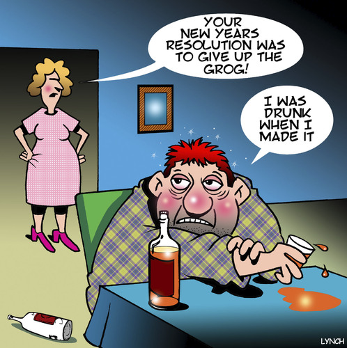 Cartoon: New years resolutions (medium) by toons tagged happy,new,year,alcohol,abstinance,alcoholic,resolution,happy,new,year,alcohol,abstinance,alcoholic,resolution