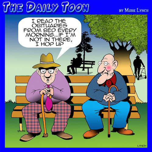 Cartoon: Obituaries (medium) by toons tagged old,age,obituaries,pensioners,men,death,old,age,obituaries,pensioners,men,death