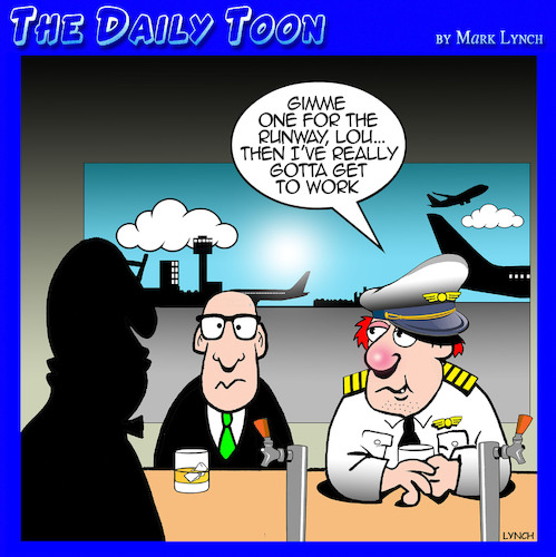 Cartoon: One for the road (medium) by toons tagged pilot,airline,drunk,air,travel,pilot,airline,drunk,air,travel