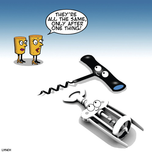 Cartoon: One thing (medium) by toons tagged corkscrew,one,night,stand,blind,date,corks,screwing,corkscrew,one,night,stand,blind,date,corks,screwing