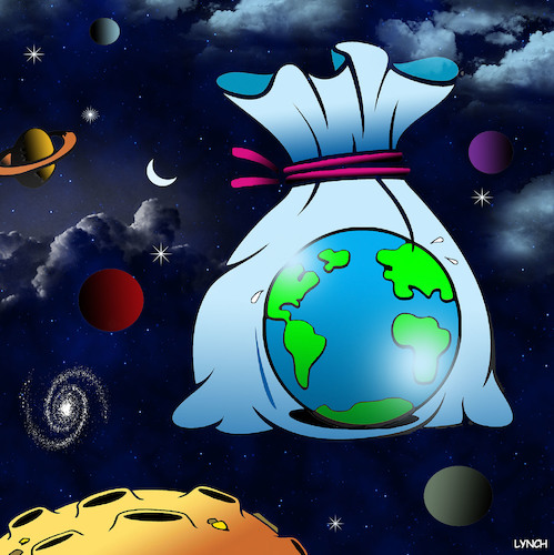 Cartoon: Plastic planet (medium) by toons tagged plastic,bags,environment,plastics,in,ocean,global,warming,planet,earth,plastic,bags,environment,plastics,in,ocean,global,warming,planet,earth