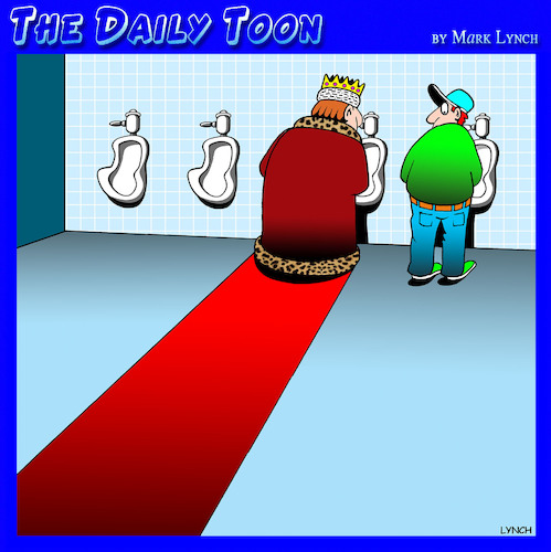 Cartoon: Royal flush (medium) by toons tagged urinal,royalty,king,urinating,red,carpet,urinal,royalty,king,urinating,red,carpet