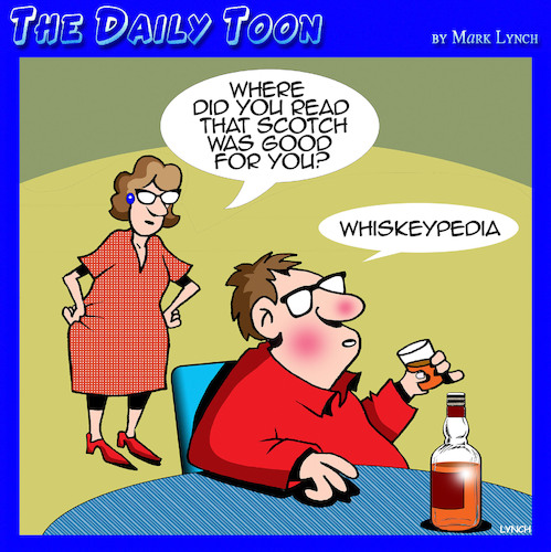 Cartoon: Scotch whiskey (medium) by toons tagged whiskey,wikipedia,research,health,benefits,of,alcohol,whiskey,wikipedia,research,health,benefits,of,alcohol