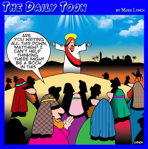 Cartoon: Sermon on the mount (medium) by toons tagged apostles,apostles