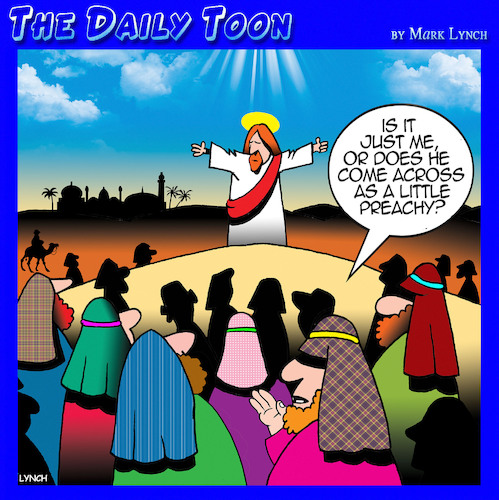 Cartoon: Sermon on the mount (medium) by toons tagged preachers,preachy,preachers,preachy