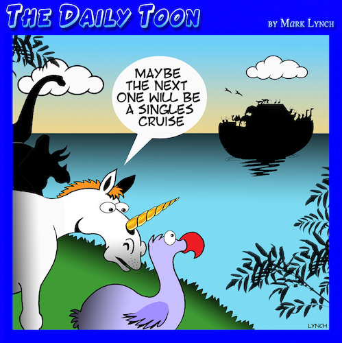 Cartoon: Singles cruise (medium) by toons tagged ark,noah,unicorns,dodo,bird,couples,only,ark,noah,unicorns,dodo,bird,couples,only