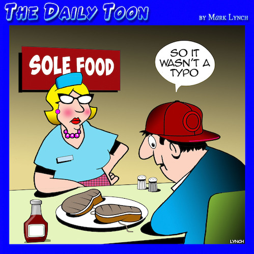 Cartoon: Soul food (medium) by toons tagged shoe,soles,soul,food,cafe,typo,shoe,soles,soul,food,cafe,typo