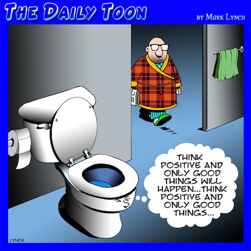 Cartoon: Toilet humor (medium) by toons tagged toilets,positive,thinking,wellbeing,toilet,bowl,lifestyle,coach,bathrooms,crap,toilets,positive,thinking,wellbeing,toilet,bowl,lifestyle,coach,bathrooms,crap