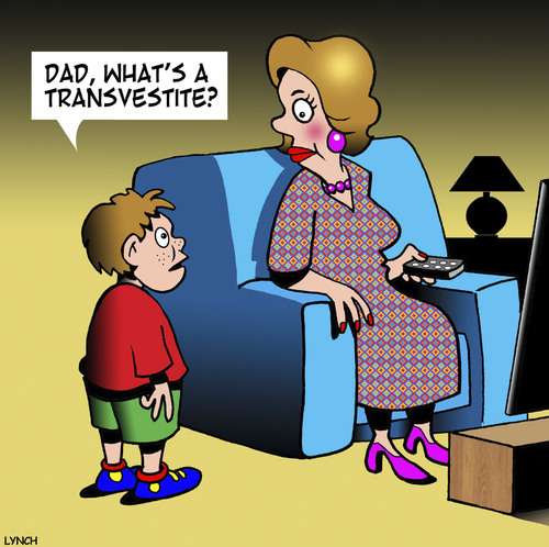 Cartoon: Transvestite (medium) by toons tagged fatherhood,homosexual,gay,transvestite,dresser,cross,cross,dresser,transvestite,gay,homosexual,fatherhood