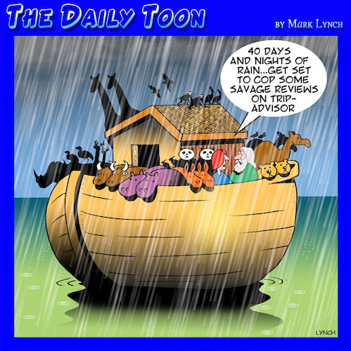 Cartoon: Tripadvisor (medium) by toons tagged noahs,ark,tripadvisor,rain,noahs,ark,tripadvisor,rain