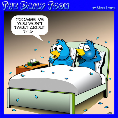 Cartoon: Tweeting (medium) by toons tagged twitter,logo,one,night,stand,tweeting,twitter,logo,one,night,stand,tweeting