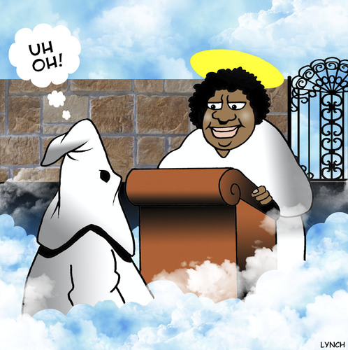 Cartoon: Uh Oh (medium) by toons tagged blacks,klan,klux,klu