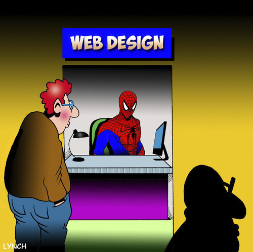 Cartoon: Web designer (medium) by toons tagged spiderman,web,designer,spiders,search,engine,optimization,world,wide,spiderman,web,designer,spiders,search,engine,optimization,world,wide