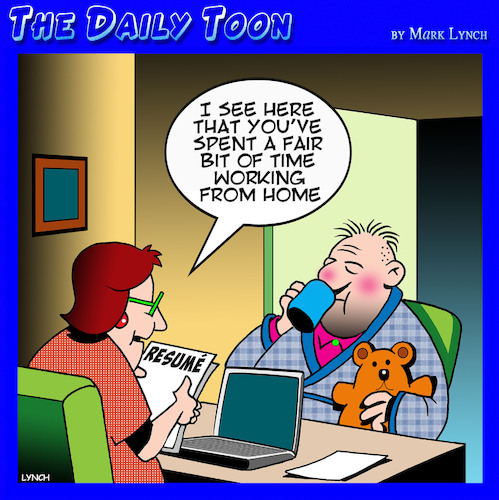 Cartoon: Work from home (medium) by toons tagged working,from,home,resume,references,working,from,home,resume,references