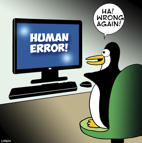 Cartoon: Wrong again (medium) by toons tagged human,error,computer,glitch,penguins,downloads,animals,freeze,human,error,computer,glitch,penguins,downloads,animals,freeze