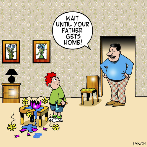 Cartoon: your father gets home (medium) by toons tagged gay,marriage,same,relationship,family,fatherhood,parents,children,homosexual,love,kids