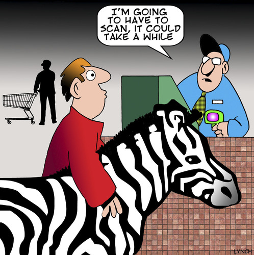 Cartoon: Zebra scan (medium) by toons tagged zebra,supermarket,scanning,african,animals,trolley,products,zebra,supermarket,scanning,african,animals,trolley,products