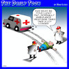 Cartoon: Ambulance (small) by toons tagged traffic,accident,ambulance,first,aid,hit,and,run,pedestrians