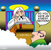 Cartoon: Atheist section (small) by toons tagged atheist,atheism,god,heaven,hell,afterlife,religion