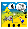 Cartoon: beach volley ball (small) by toons tagged beach volleyball games sharks fish ball