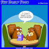 Cartoon: Beavers (small) by toons tagged beaver,eating,restaurants,wooden,tables,table,manners
