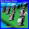 Cartoon: Easter island (small) by toons tagged covid,19,easter,island,statues,facemask,rabbit,ears