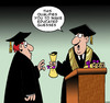 Cartoon: Educated guess (small) by toons tagged diploma,college,teaching,professor,graduation,ceremony,study