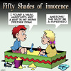 Cartoon: Fifty shades (small) by toons tagged fifty,shades,of,grey,masochism,sex,toys,handcuffs,superhero,sandpit,kids,children,playing