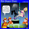Cartoon: Firemans pole (small) by toons tagged pole,dancer,fireman,strip,club,stripper,firemans