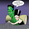 Cartoon: Frankenstein (small) by toons tagged bride,of,frankenstein,small,penis,bedroom,embarrassment,body,parts