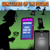 Cartoon: Future cemetery (small) by toons tagged hashtag,smartphones,death,cemetery,graveyard,mourning,iphone
