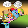 Cartoon: Genie in a bottle (small) by toons tagged threesome,three,wishes,genie,in,bottle