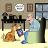 Cartoon: good boy (small) by toons tagged new,media,ipads,newspapers,tablets,vs,online,dogs