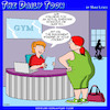 Cartoon: Gym workout (small) by toons tagged gyms,staring,at,phone,gym,equipment,obesity
