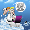 Cartoon: Helping the elderly get online (small) by toons tagged going,online,elderly,and,computers,cherub,angels,old,people,pensioners,digital,age,reply,all,laptops