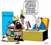 Cartoon: human resources (small) by toons tagged barbarians human reouces jobs vikings office recrutment