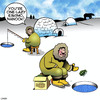 Cartoon: Ice fishing (small) by toons tagged eskimo,explosives,hand,grenade,ice,fishing,arctic,fisherman,lazy